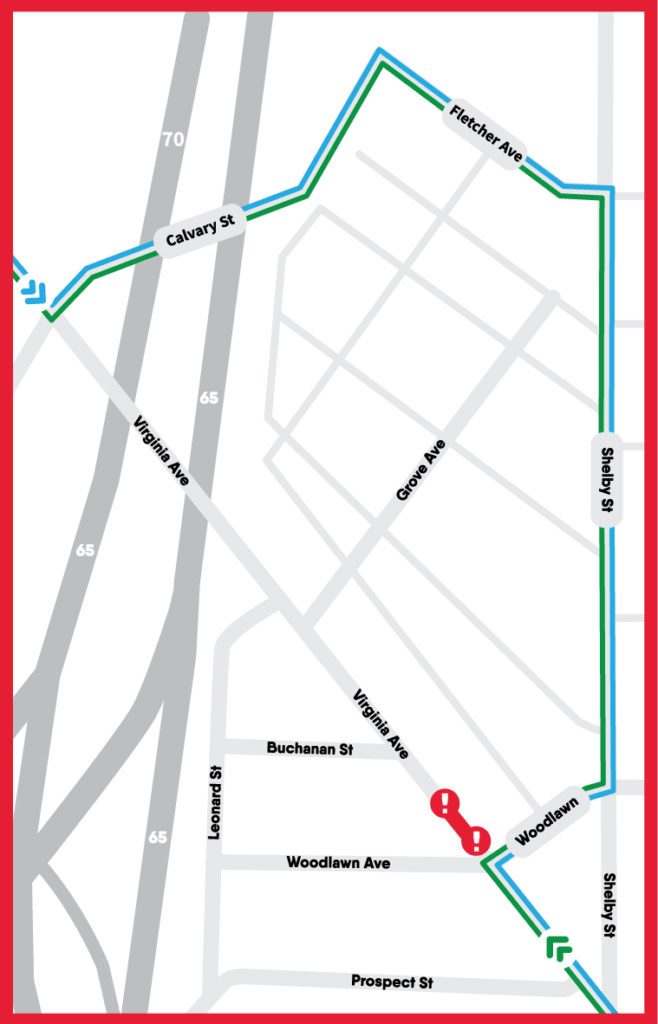 Indy Go Red Line Woodlawn Closure